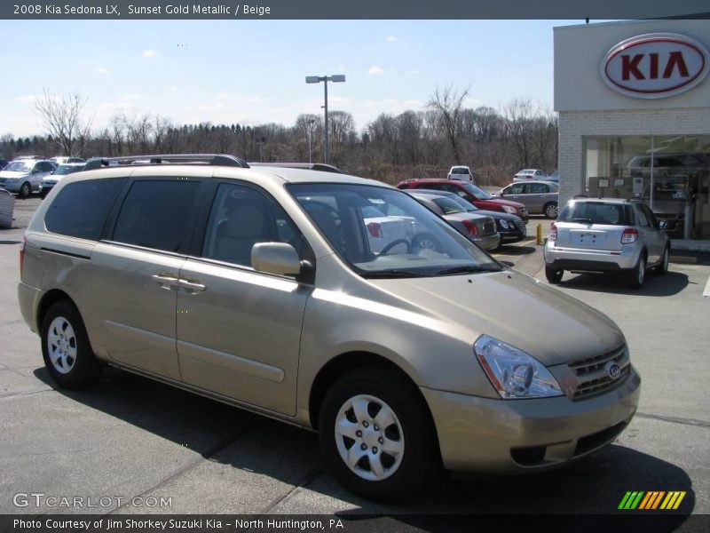 Sunset Gold Metallic / Beige 2008 Kia Sedona LX