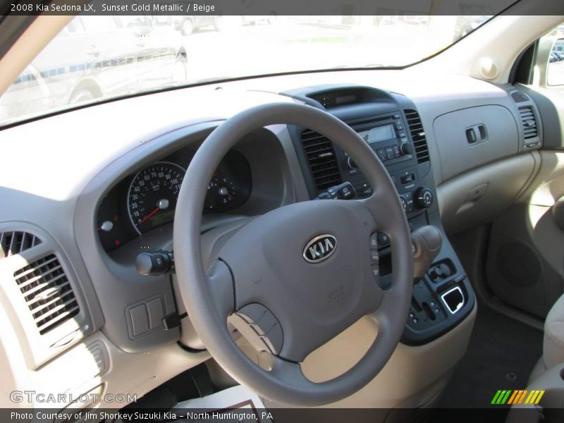 Sunset Gold Metallic / Beige 2008 Kia Sedona LX