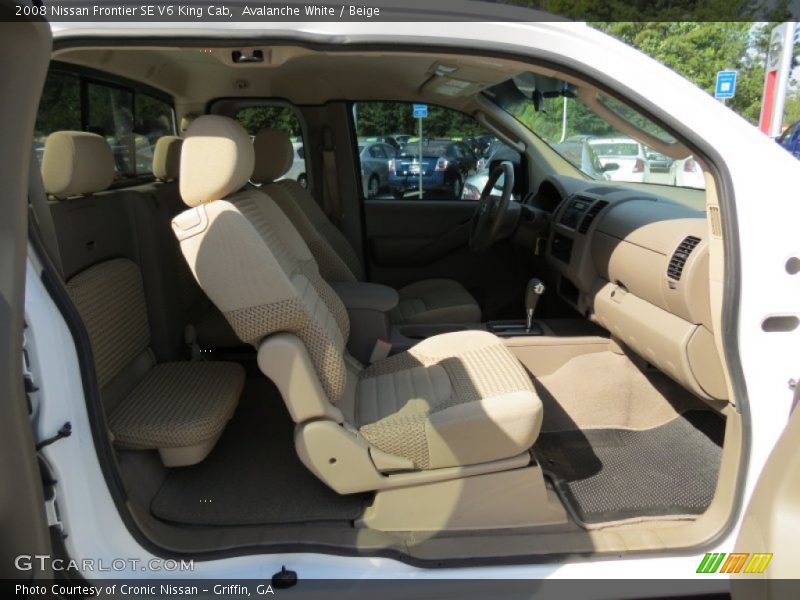 Avalanche White / Beige 2008 Nissan Frontier SE V6 King Cab