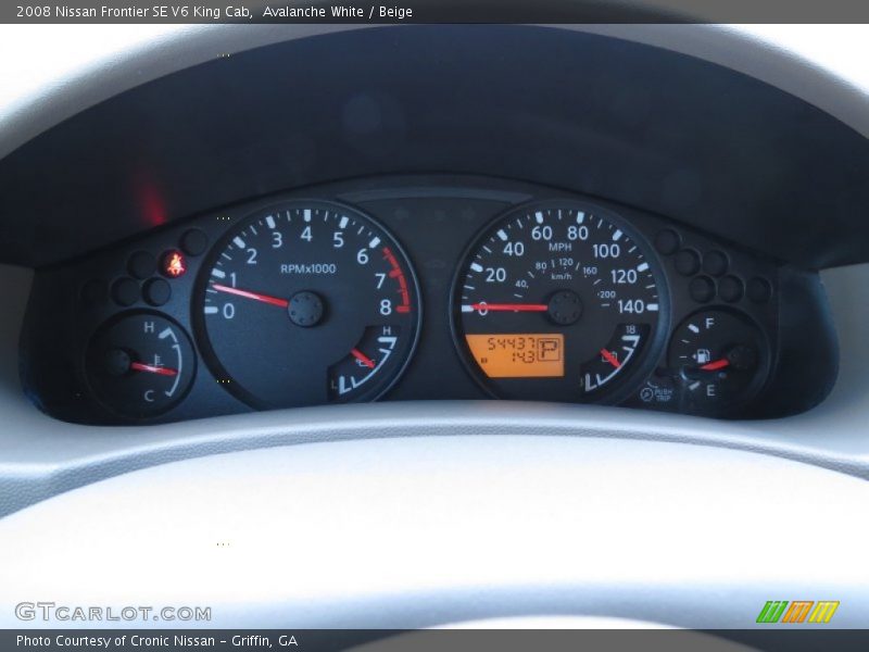 Avalanche White / Beige 2008 Nissan Frontier SE V6 King Cab