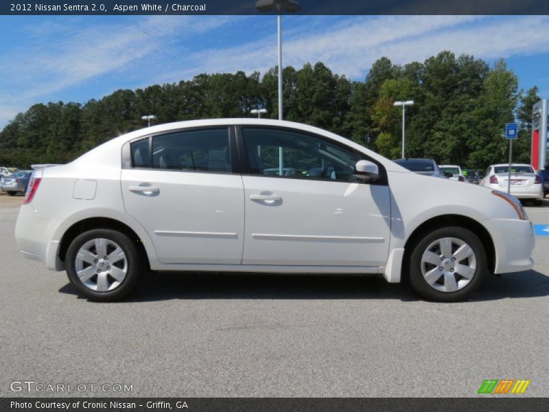Aspen White / Charcoal 2012 Nissan Sentra 2.0