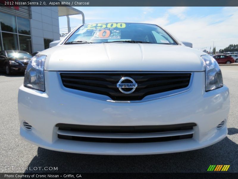 Aspen White / Charcoal 2012 Nissan Sentra 2.0