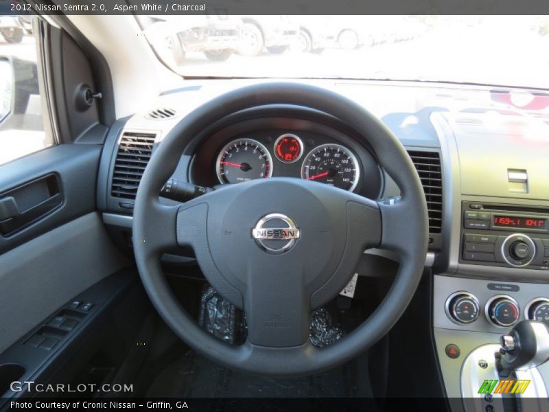 Aspen White / Charcoal 2012 Nissan Sentra 2.0