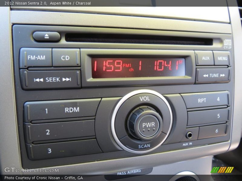 Aspen White / Charcoal 2012 Nissan Sentra 2.0