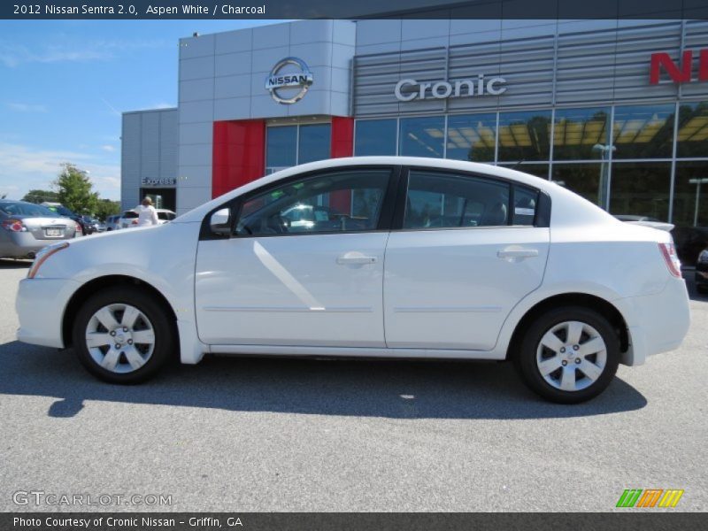 Aspen White / Charcoal 2012 Nissan Sentra 2.0
