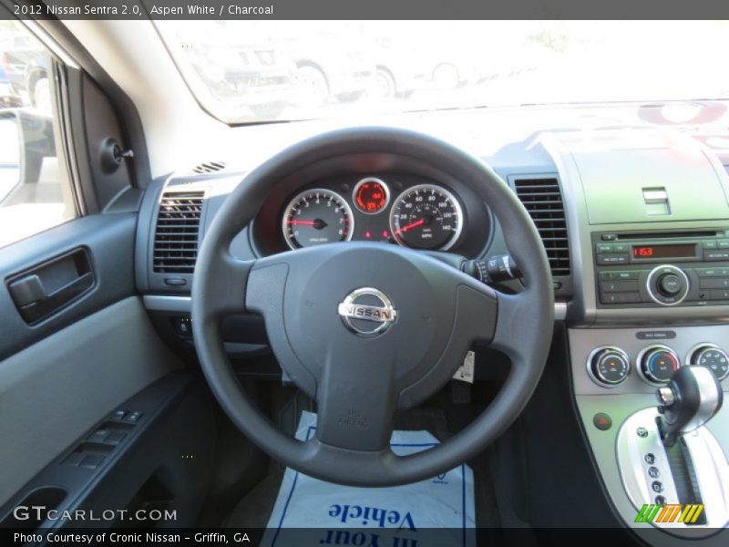 Aspen White / Charcoal 2012 Nissan Sentra 2.0