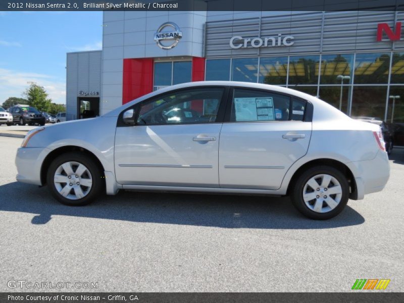 Brilliant Silver Metallic / Charcoal 2012 Nissan Sentra 2.0