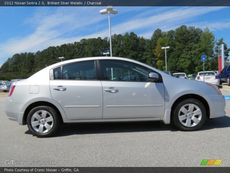 Brilliant Silver Metallic / Charcoal 2012 Nissan Sentra 2.0