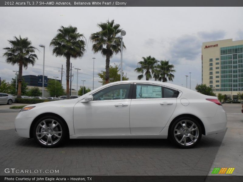 Bellanova White Pearl / Ebony 2012 Acura TL 3.7 SH-AWD Advance