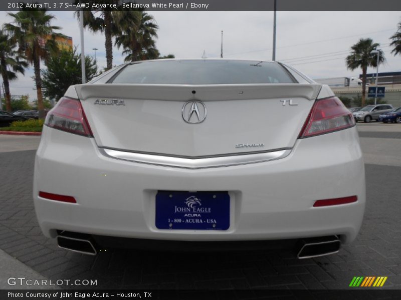 Bellanova White Pearl / Ebony 2012 Acura TL 3.7 SH-AWD Advance