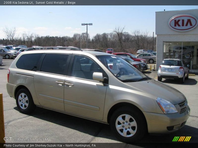 Sunset Gold Metallic / Beige 2008 Kia Sedona LX