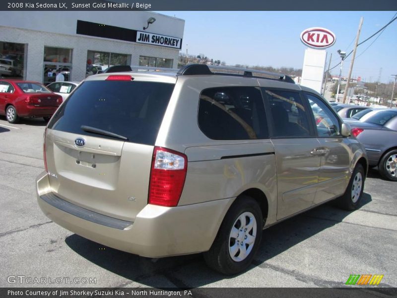 Sunset Gold Metallic / Beige 2008 Kia Sedona LX