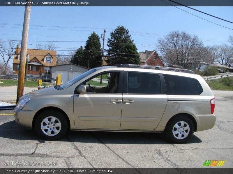 Sunset Gold Metallic / Beige 2008 Kia Sedona LX