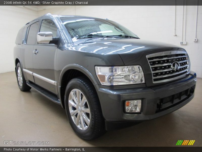 Silver Graphite Gray / Charcoal 2008 Infiniti QX 56 4WD