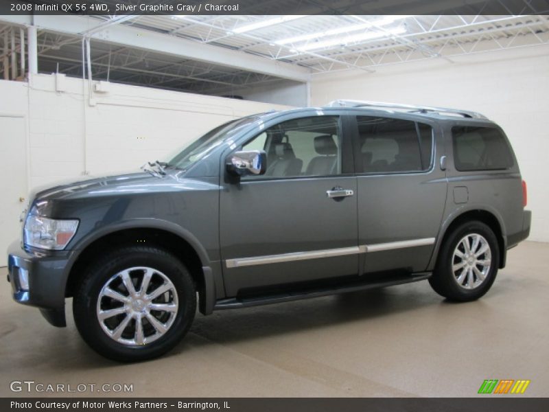 Silver Graphite Gray / Charcoal 2008 Infiniti QX 56 4WD