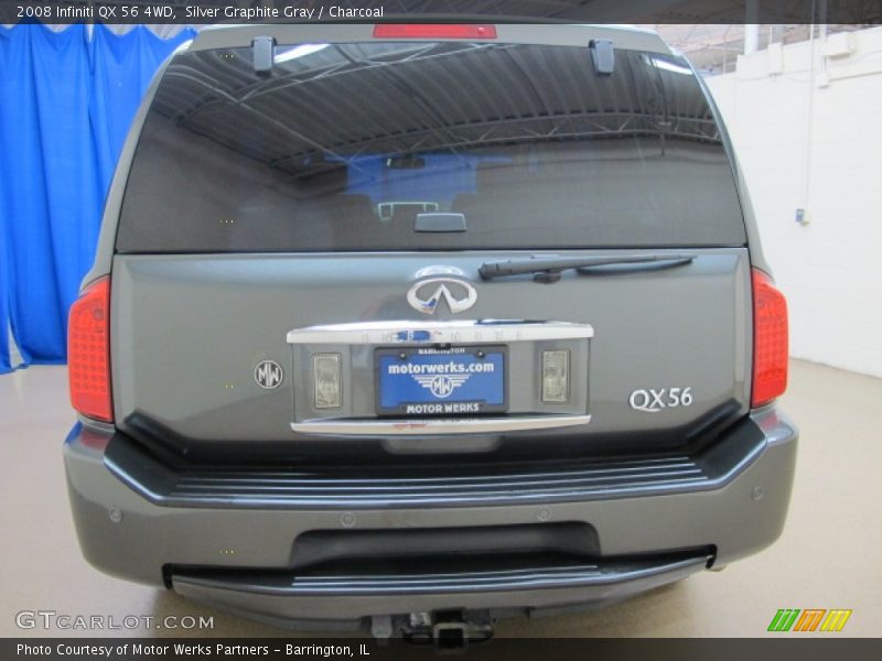 Silver Graphite Gray / Charcoal 2008 Infiniti QX 56 4WD