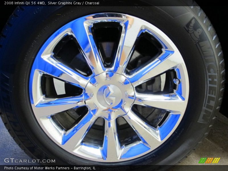 Silver Graphite Gray / Charcoal 2008 Infiniti QX 56 4WD