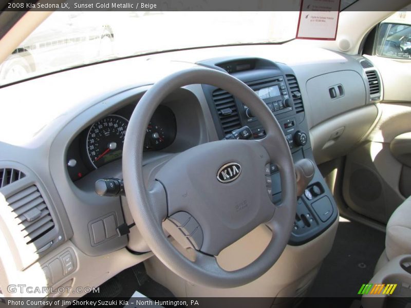 Sunset Gold Metallic / Beige 2008 Kia Sedona LX