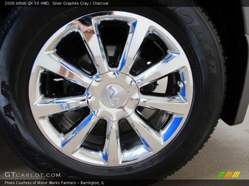 Silver Graphite Gray / Charcoal 2008 Infiniti QX 56 4WD