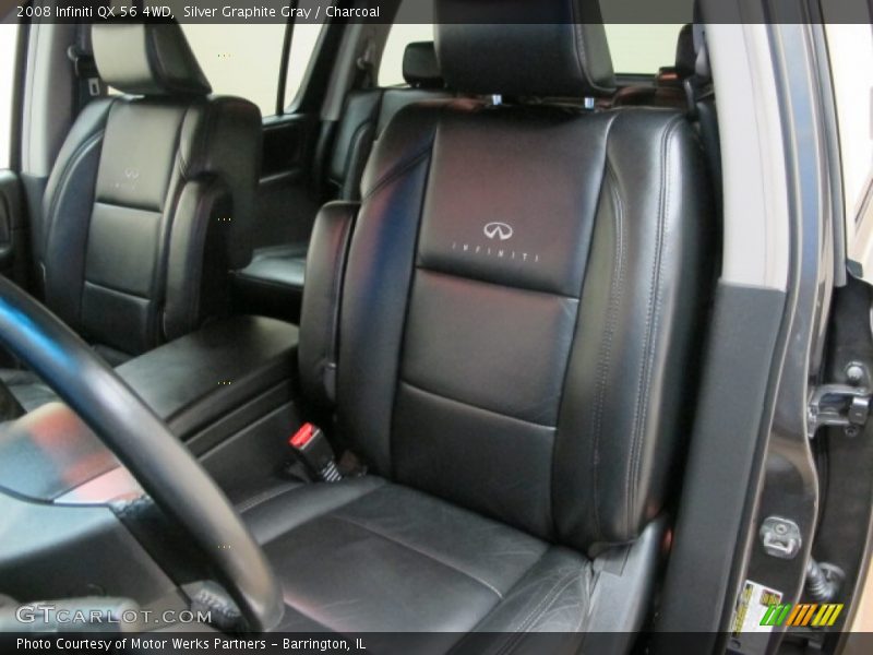 Silver Graphite Gray / Charcoal 2008 Infiniti QX 56 4WD