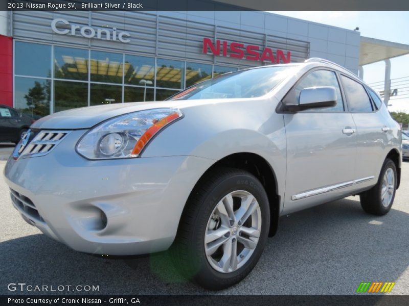 Brilliant Silver / Black 2013 Nissan Rogue SV