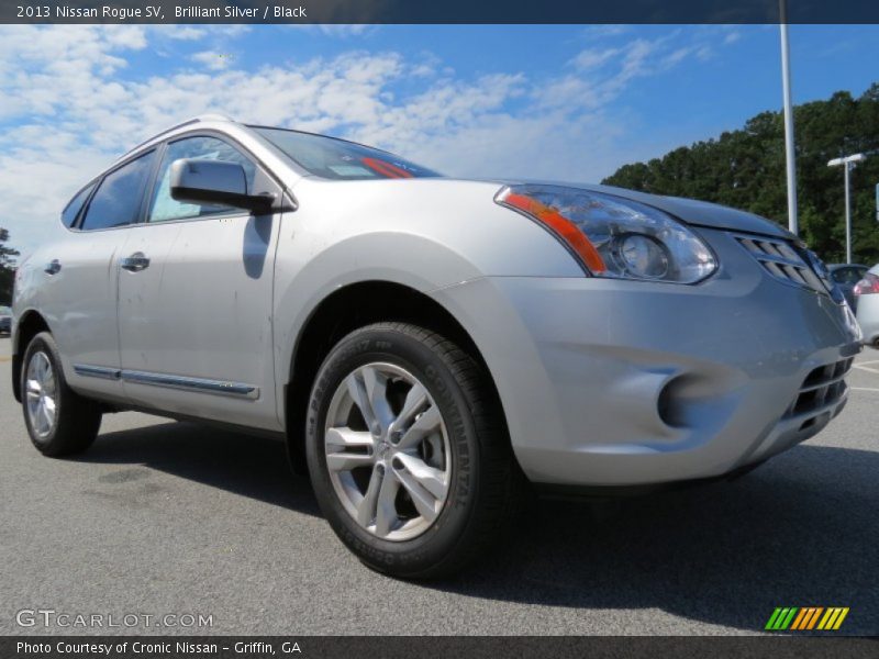 Brilliant Silver / Black 2013 Nissan Rogue SV