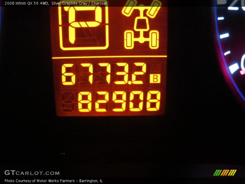 Silver Graphite Gray / Charcoal 2008 Infiniti QX 56 4WD