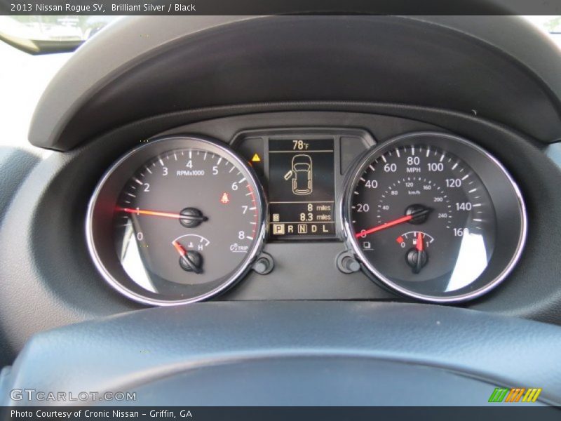 Brilliant Silver / Black 2013 Nissan Rogue SV