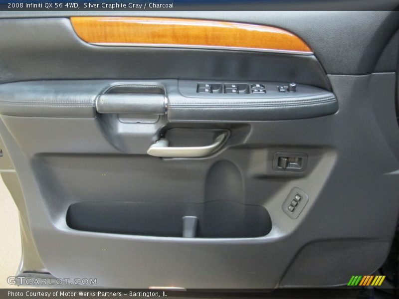 Silver Graphite Gray / Charcoal 2008 Infiniti QX 56 4WD