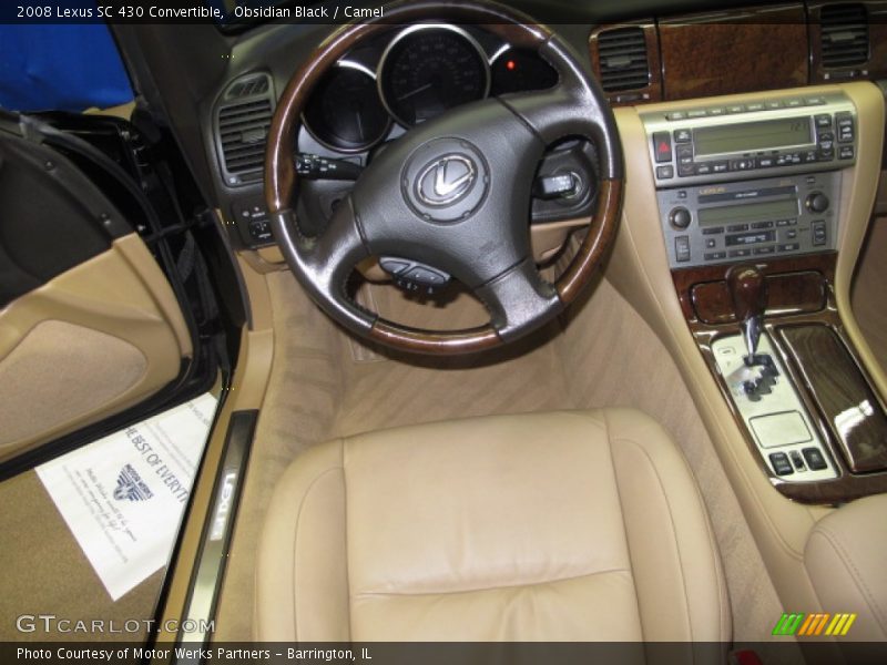Obsidian Black / Camel 2008 Lexus SC 430 Convertible