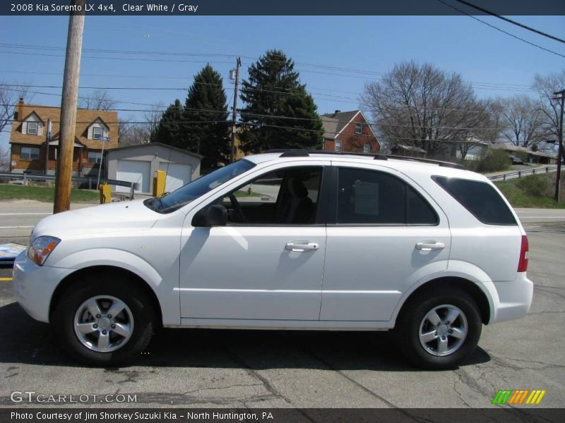 Clear White / Gray 2008 Kia Sorento LX 4x4