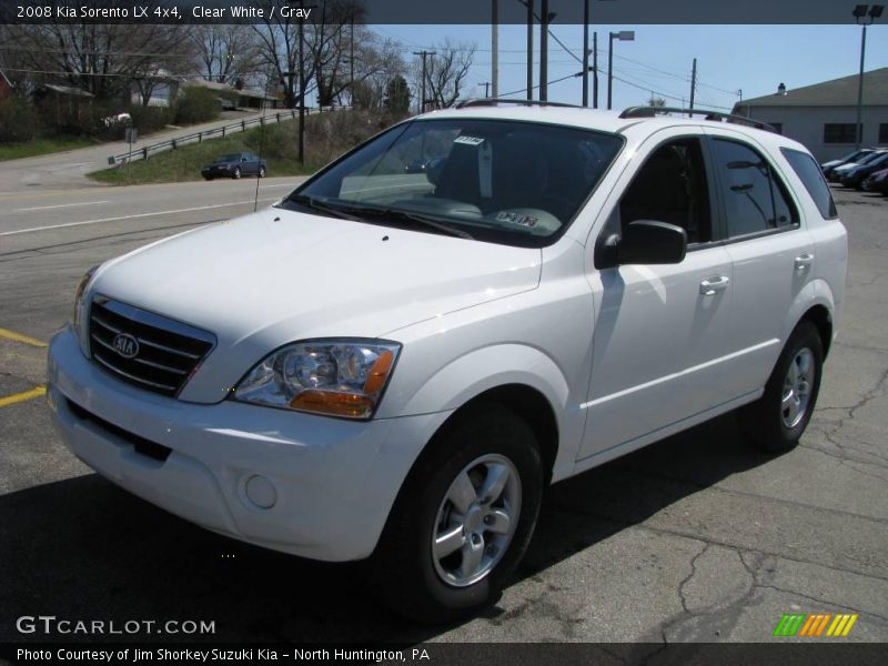 Clear White / Gray 2008 Kia Sorento LX 4x4