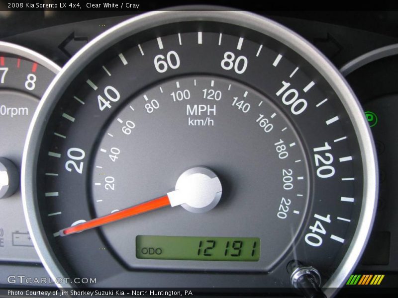 Clear White / Gray 2008 Kia Sorento LX 4x4