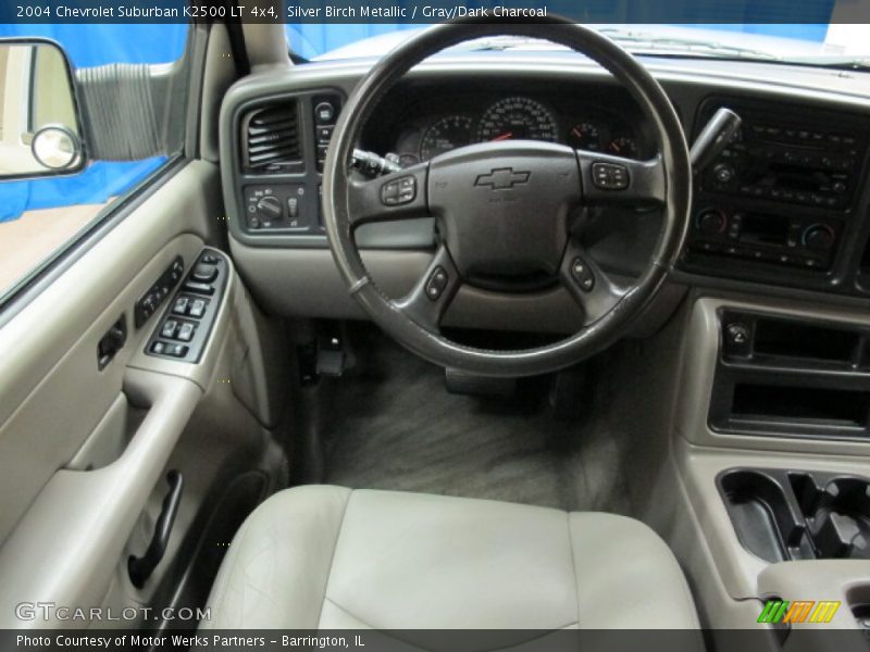 Silver Birch Metallic / Gray/Dark Charcoal 2004 Chevrolet Suburban K2500 LT 4x4
