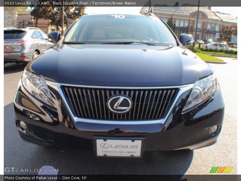 Black Sapphire Pearl / Parchment/Brown Walnut 2010 Lexus RX 350 AWD