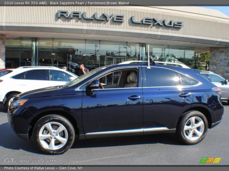 Black Sapphire Pearl / Parchment/Brown Walnut 2010 Lexus RX 350 AWD