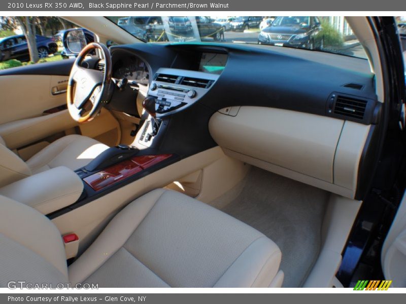 Black Sapphire Pearl / Parchment/Brown Walnut 2010 Lexus RX 350 AWD
