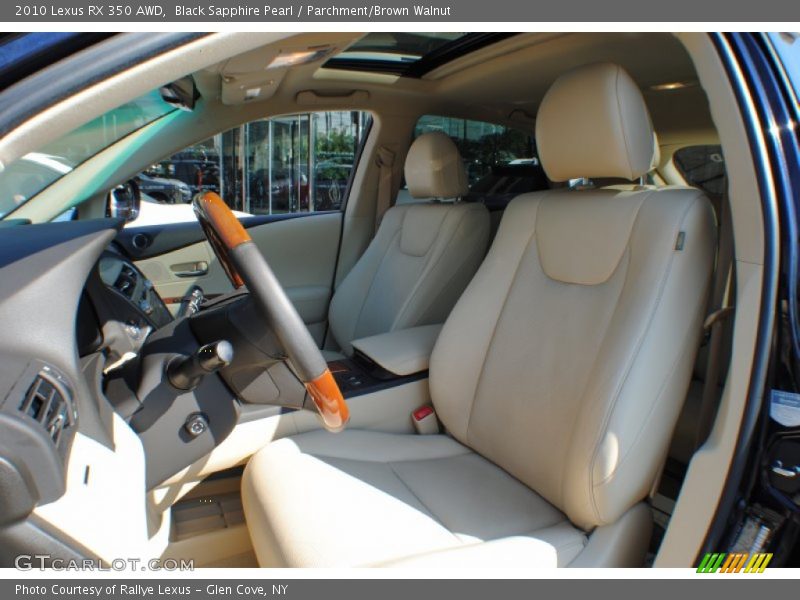 Black Sapphire Pearl / Parchment/Brown Walnut 2010 Lexus RX 350 AWD