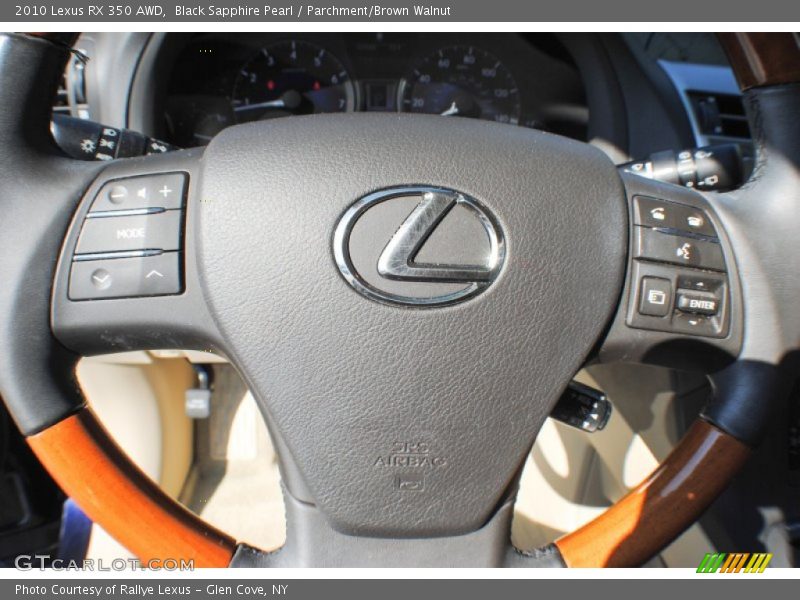 Black Sapphire Pearl / Parchment/Brown Walnut 2010 Lexus RX 350 AWD