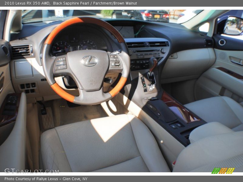 Black Sapphire Pearl / Parchment/Brown Walnut 2010 Lexus RX 350 AWD