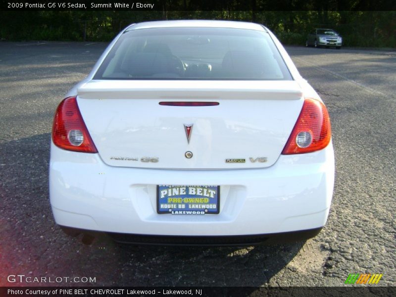 Summit White / Ebony 2009 Pontiac G6 V6 Sedan
