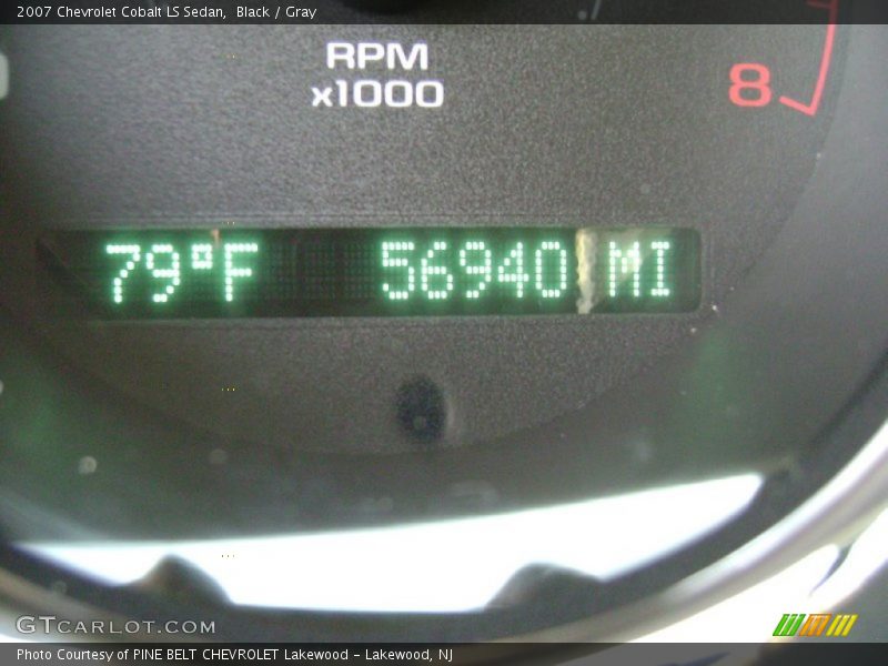Black / Gray 2007 Chevrolet Cobalt LS Sedan
