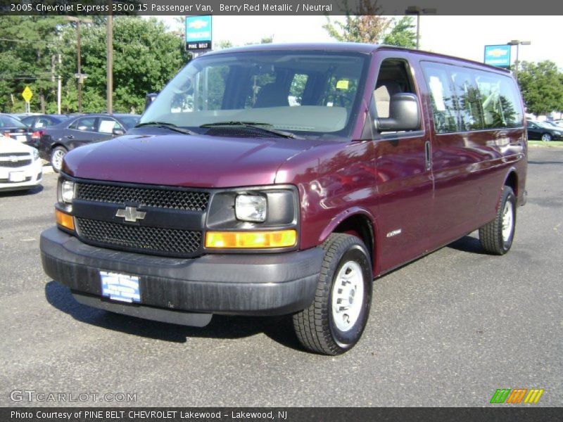 Berry Red Metallic / Neutral 2005 Chevrolet Express 3500 15 Passenger Van