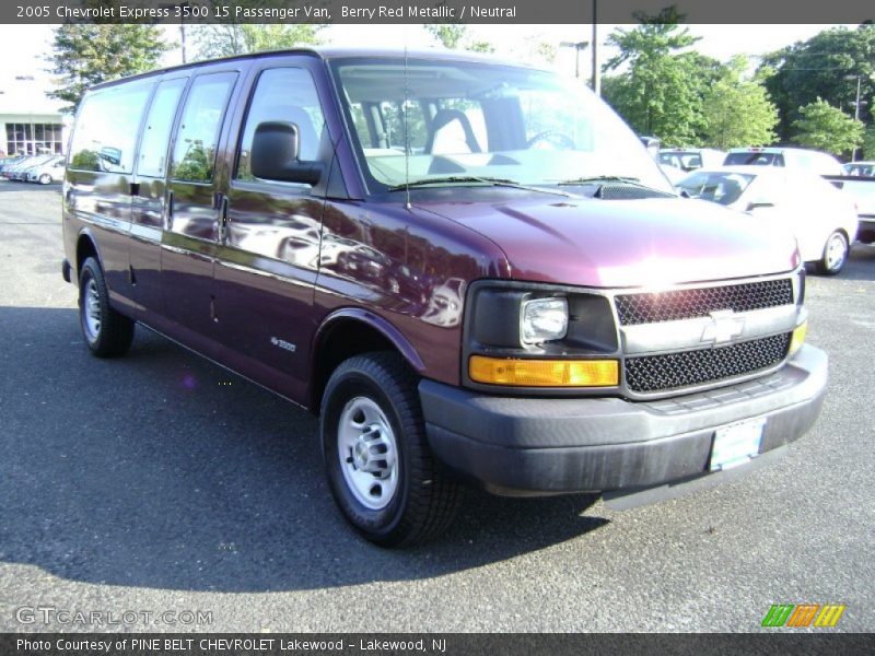 Berry Red Metallic / Neutral 2005 Chevrolet Express 3500 15 Passenger Van