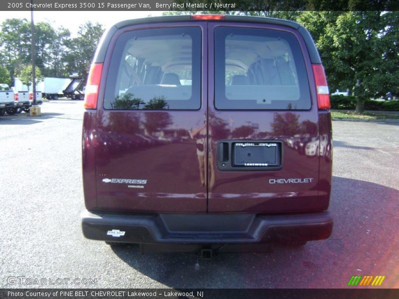 Berry Red Metallic / Neutral 2005 Chevrolet Express 3500 15 Passenger Van