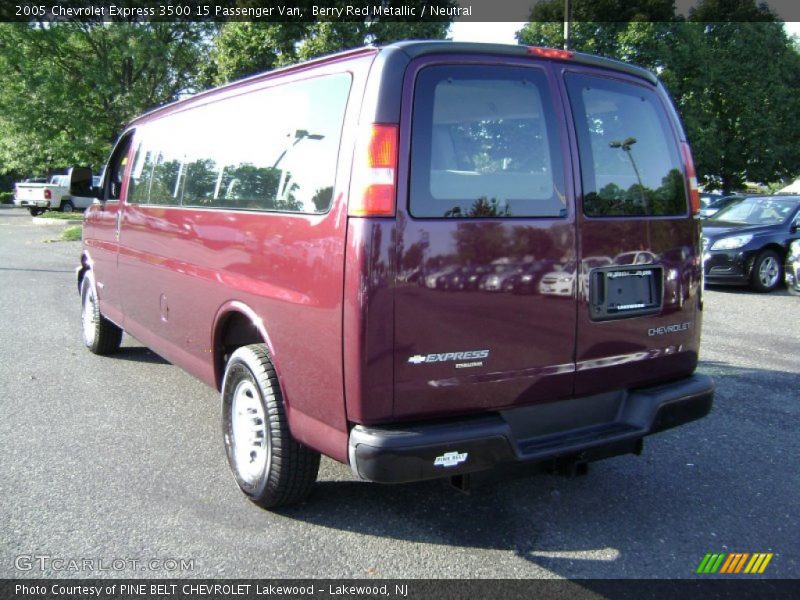 Berry Red Metallic / Neutral 2005 Chevrolet Express 3500 15 Passenger Van