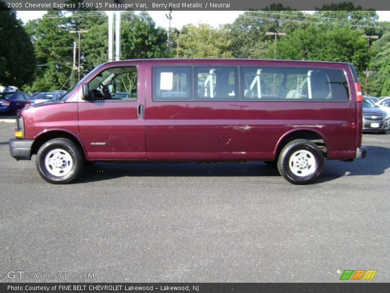Berry Red Metallic / Neutral 2005 Chevrolet Express 3500 15 Passenger Van