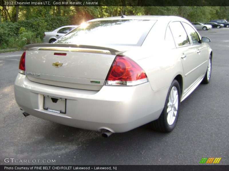 Gold Mist Metallic / Neutral 2012 Chevrolet Impala LTZ