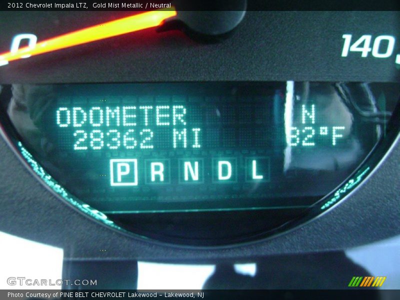 Gold Mist Metallic / Neutral 2012 Chevrolet Impala LTZ