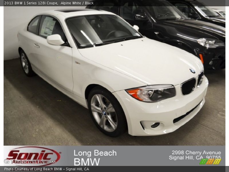 Alpine White / Black 2013 BMW 1 Series 128i Coupe